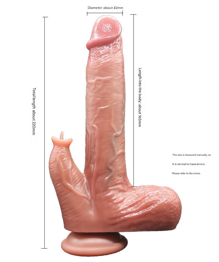 Gode Lapin Va-et-Vient Vibrant Chauffant avec Stimulation Clitoridienne