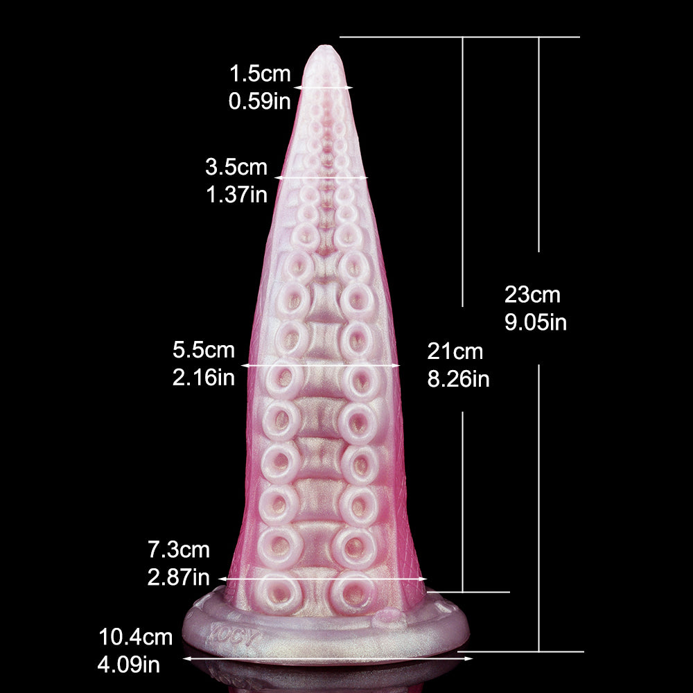 23 Cm Rose Gode Anal Tentacule Monstre