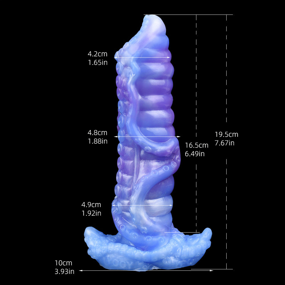 Gode Ovipositeur Tentacule Monstre Bleu 19,5 cm