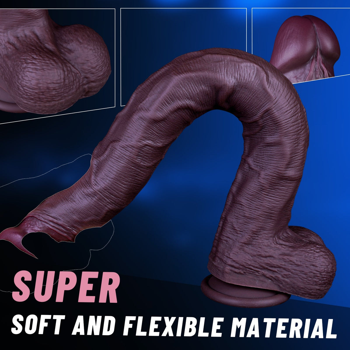 Gode Réaliste XXL Double Densité Extra Long 42 cm