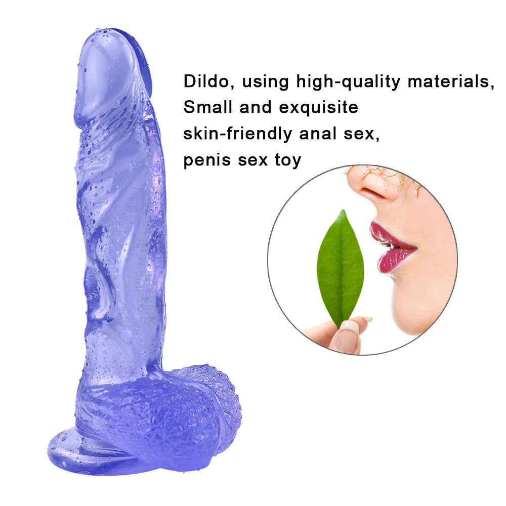 Gode Réaliste Bleu En Jelly Avec Ventouse 20,3 cm