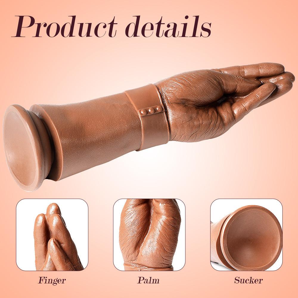 Gode Fist Réaliste Marron Main 28,5 cm