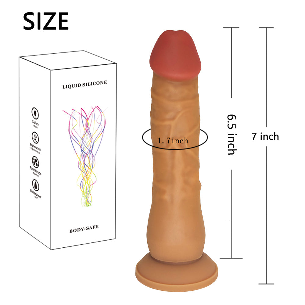 Gode Réaliste à Ventouse En Silicone Médical