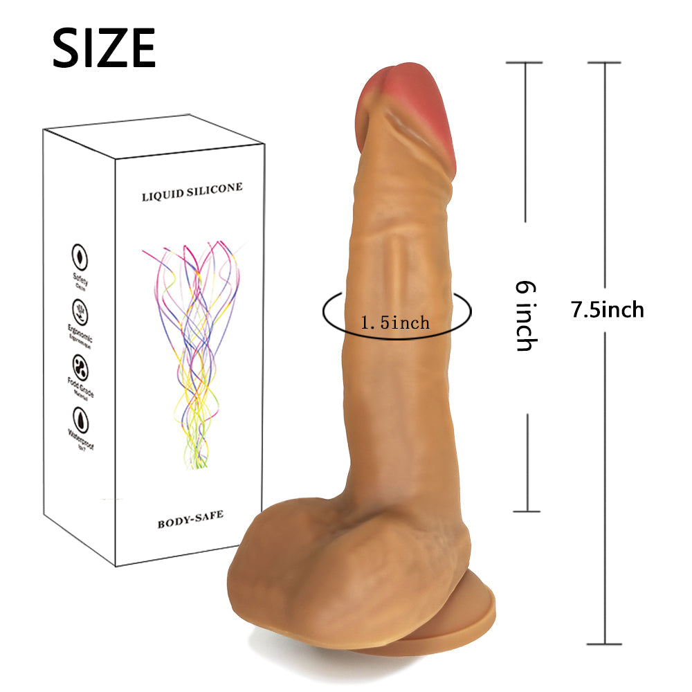 Gode Réaliste à Ventouse En Silicone Médical