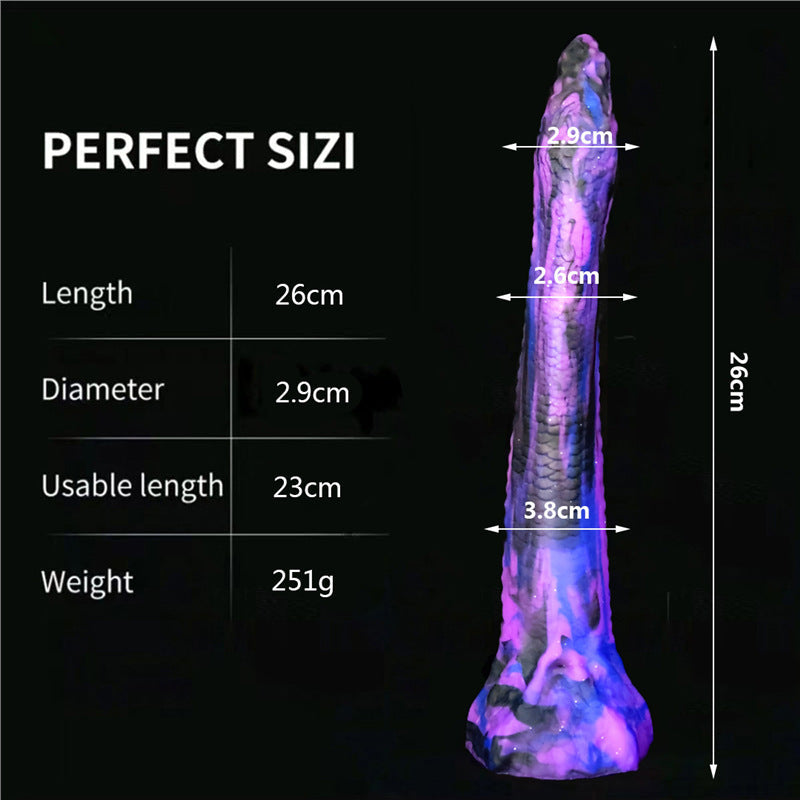 26 cm Violet Silicone Fantasy Gode Serpent