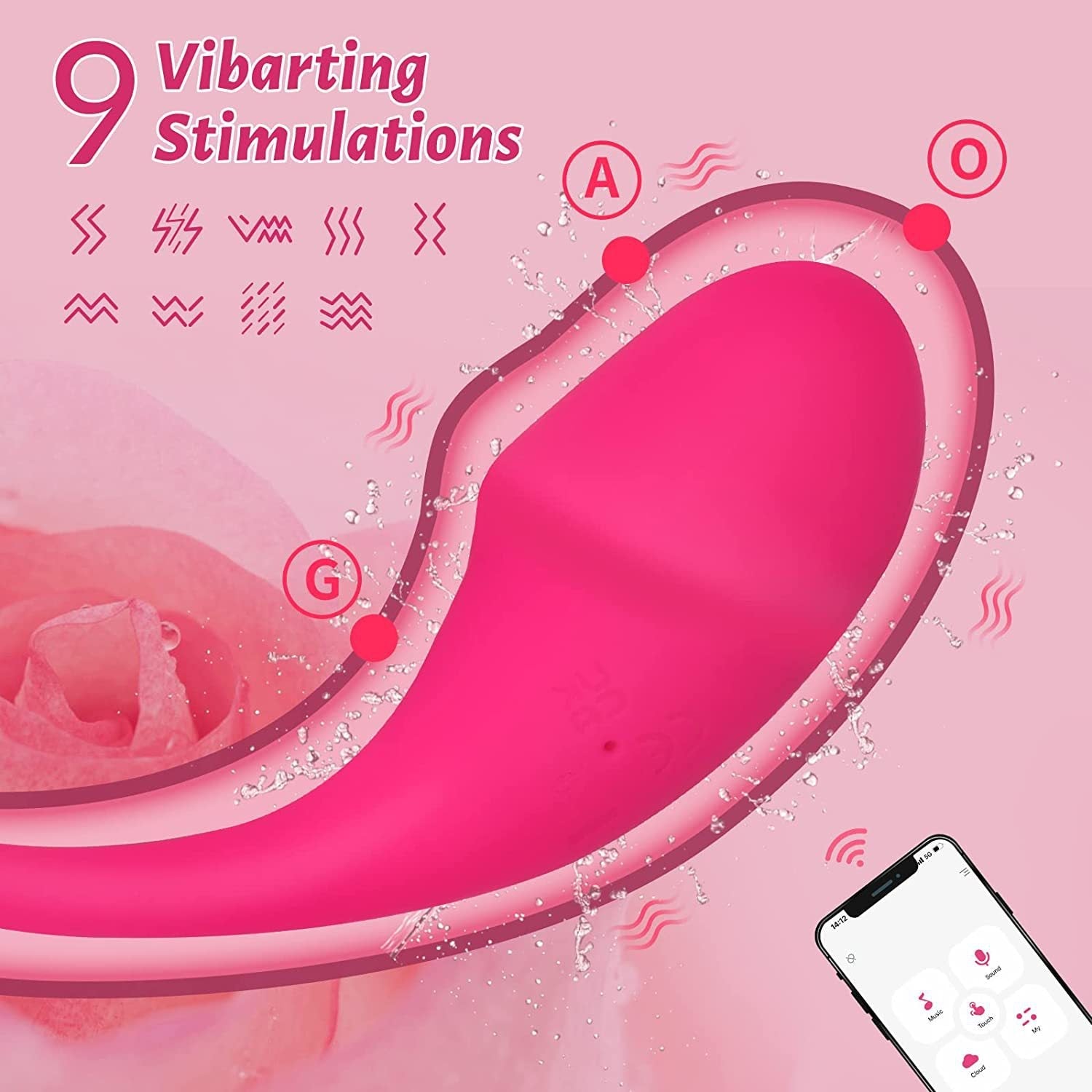 Culotte Vibrante Rose Avec œuf Vibrant Télécommandé Par Application