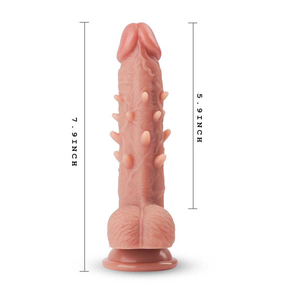 Gode À Pointes En Silicone Avec Ventouse