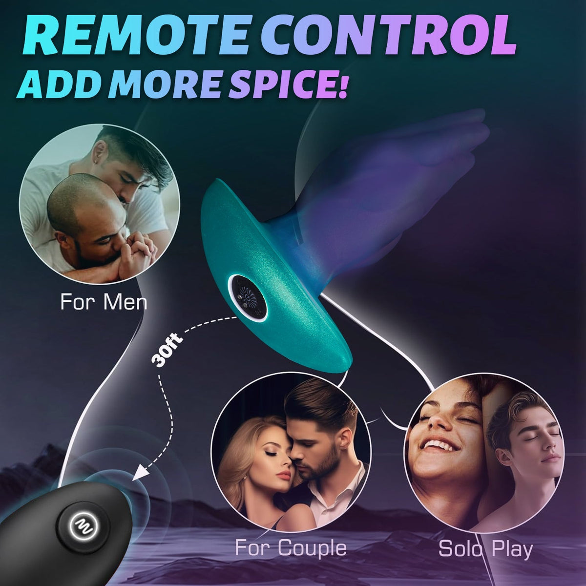 Gros Plug Anal Fisting Vibrant avec Télécommande