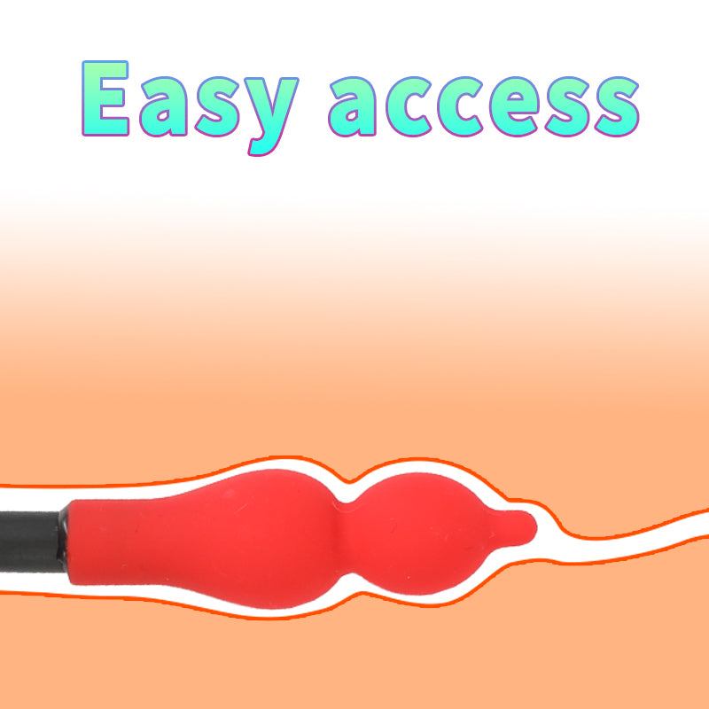 Plug Anal Gonflable Rouge en Forme de Gourde
