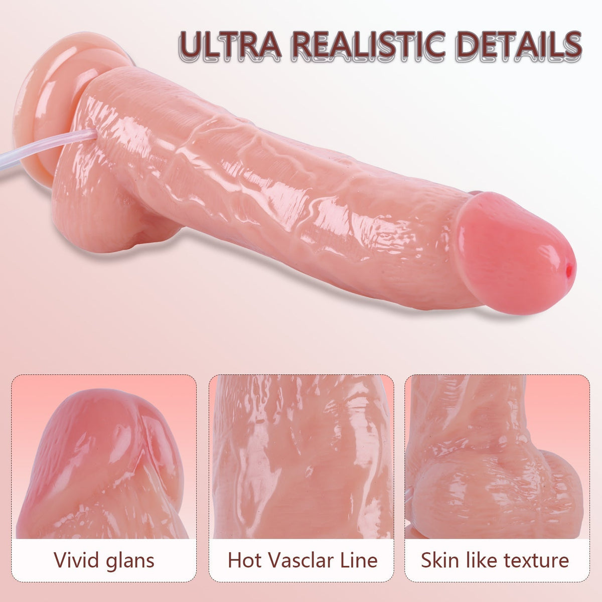 Gode Éjaculateur Ultra Réaliste Souple  23 cm