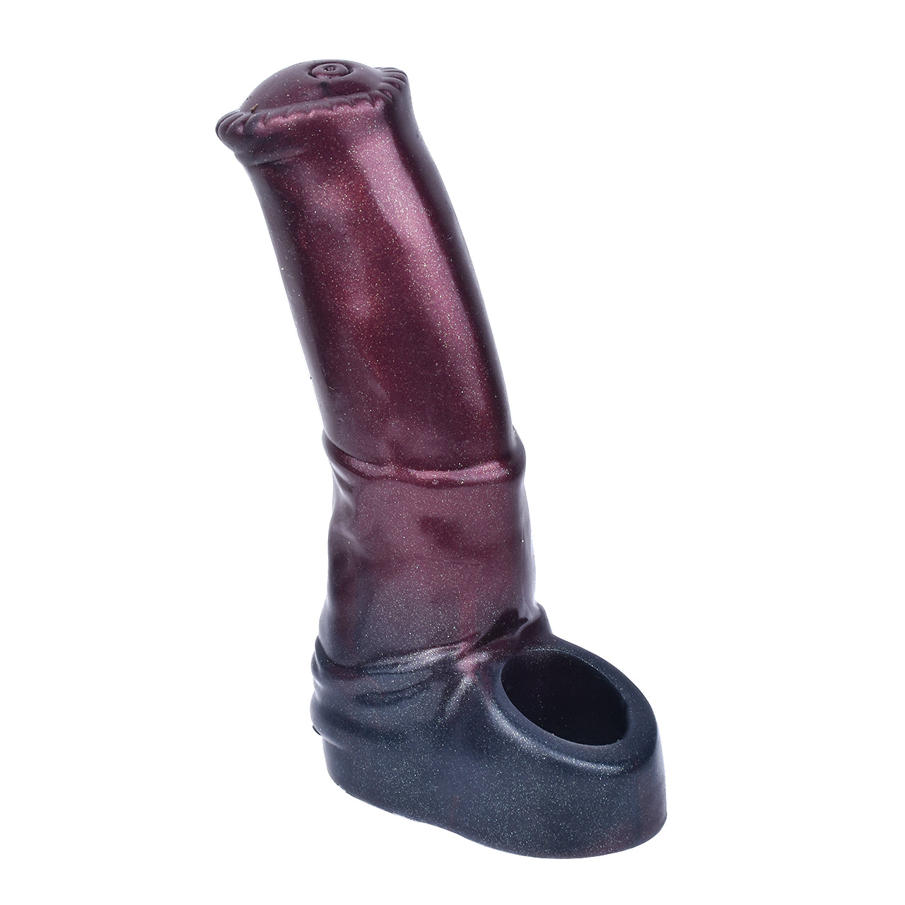 17,5 CM Noire Silicone Gaine à Pénis Cheval
