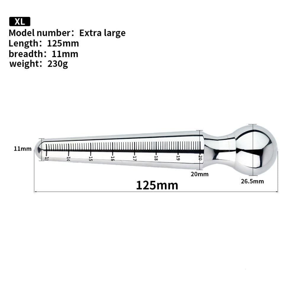 12,5 Cm Plug Pénien En Acier Inoxydable À Tête Ronde Conique