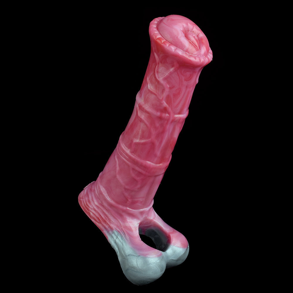 20 CM Silicone Fantasy Cheval Extension Gaine à Pénis