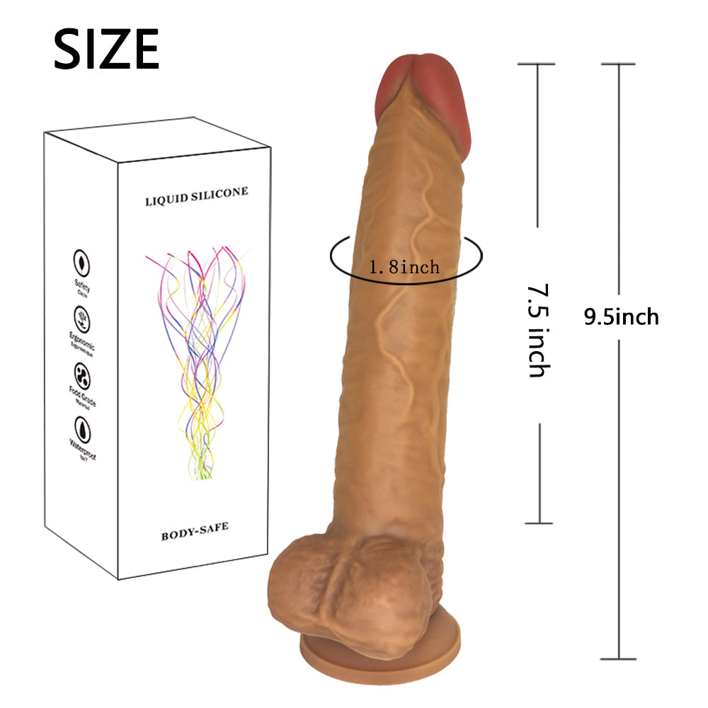 Gode Réaliste à Ventouse En Silicone Médical