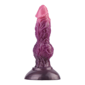 18.4 CM Violet Chien Nœud Plug Anal Gonflable