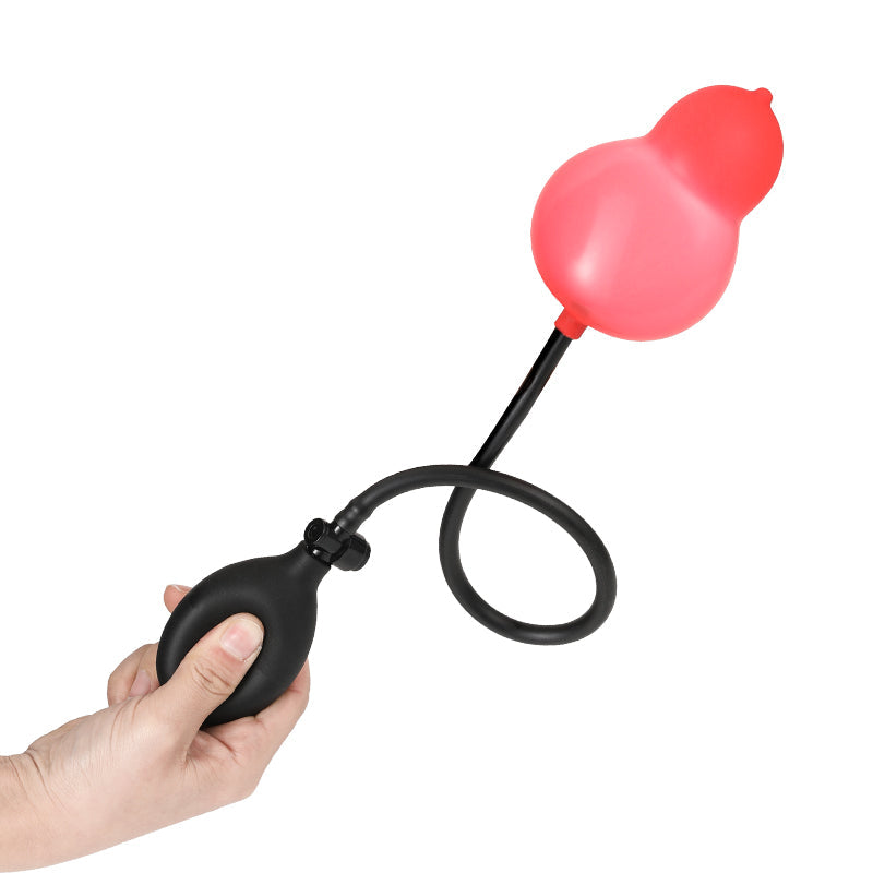 Plug Anal Gonflable Rouge en Forme de Gourde
