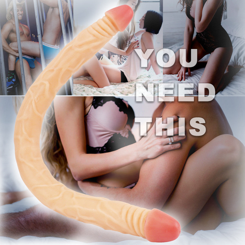 55 CM Réaliste Souple Double Gode Pour Lesbienne