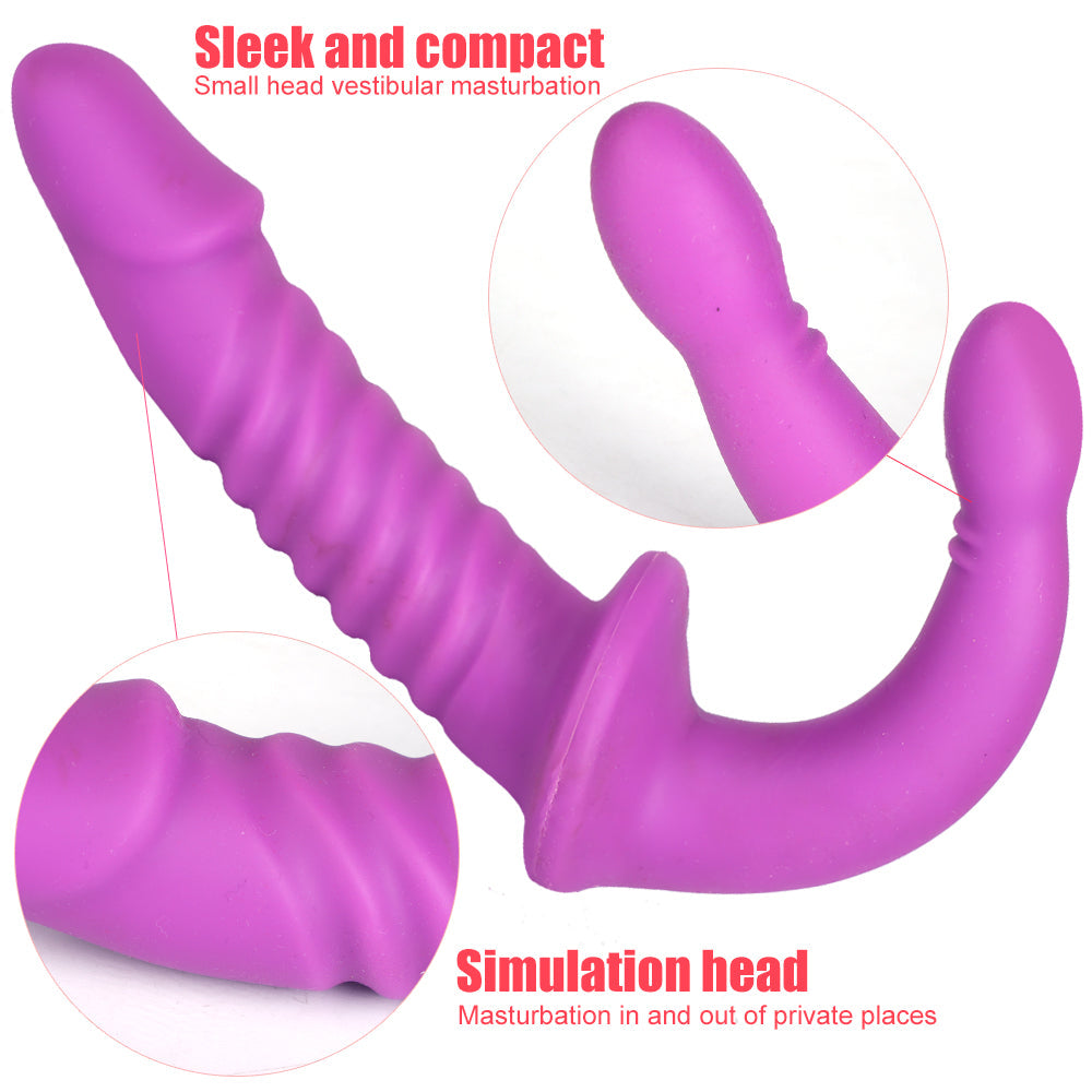 Gode Ceinture pour Couple Lesbienne Double Violet