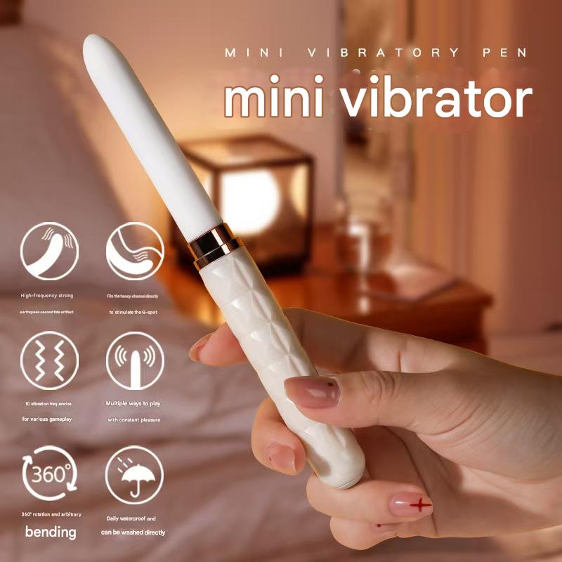 Mini Vibromasseur Blanc Discret Style Stylo