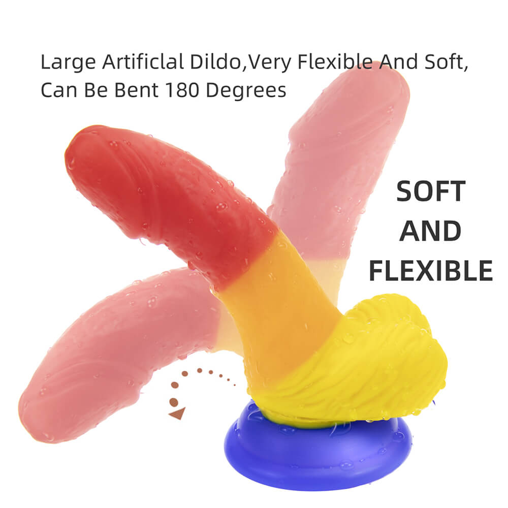 Gode Arc-en-ciel Petit Courbé pour Débutants 12 cm