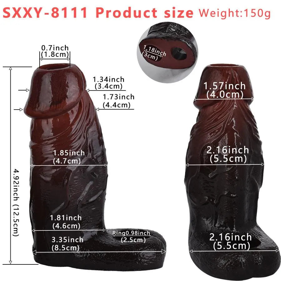 12,5 cm Gaine à Pénis Réaliste Fat Boy en Silicone