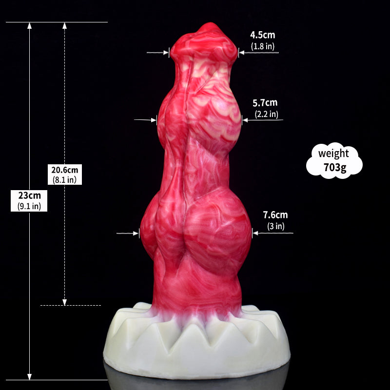 23 Cm Gode Chien Rouge À Double Knot