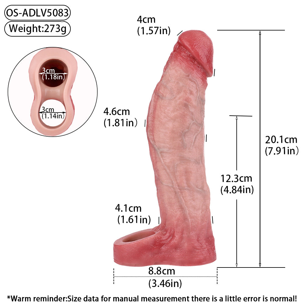 Gaine Pénienne Vibrante Réaliste En Silicone Pour Homme