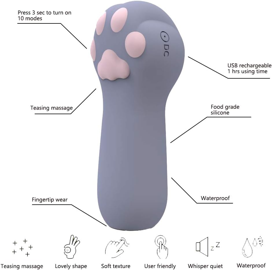 Fingertip Cat Claw Cute Small Nipple Vibrator