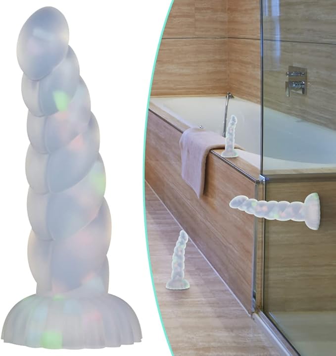 Gode Lumineux Licorne Conique avec Confettis