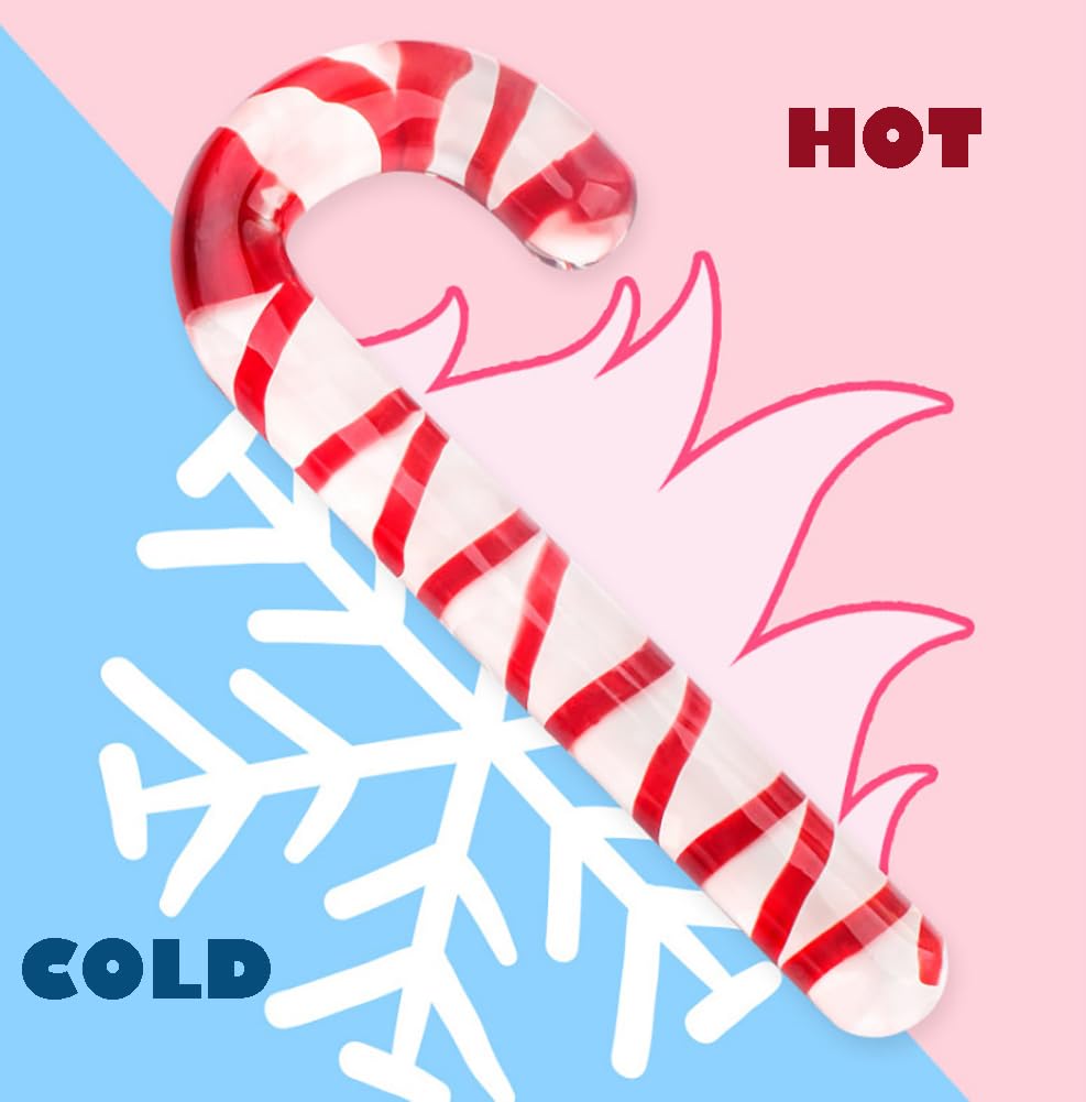 Gode en verre Candy Cane Courbé Point G