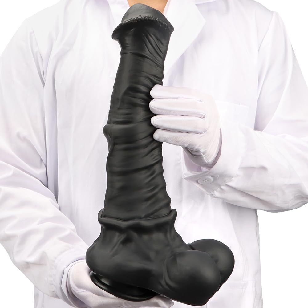 Gode XXL Cheval Noir Fantasy à Base évasée