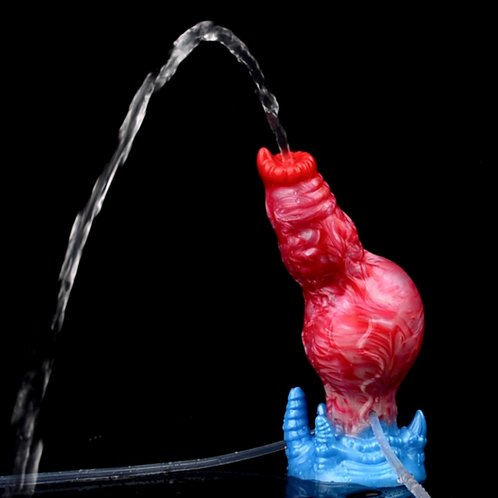 18,6 Cm Gode Chien Gonflable Éjaculateur En Silicone