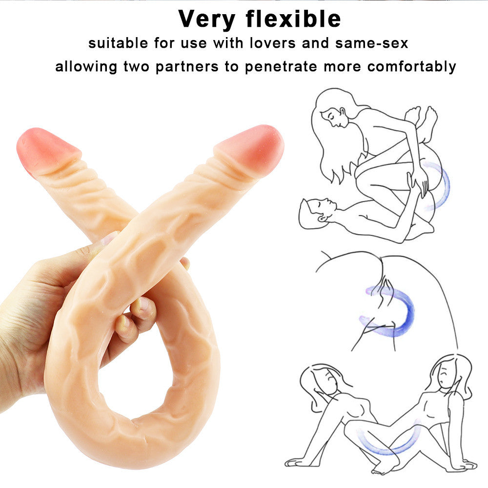 55 CM Réaliste Souple Double Gode Pour Lesbienne