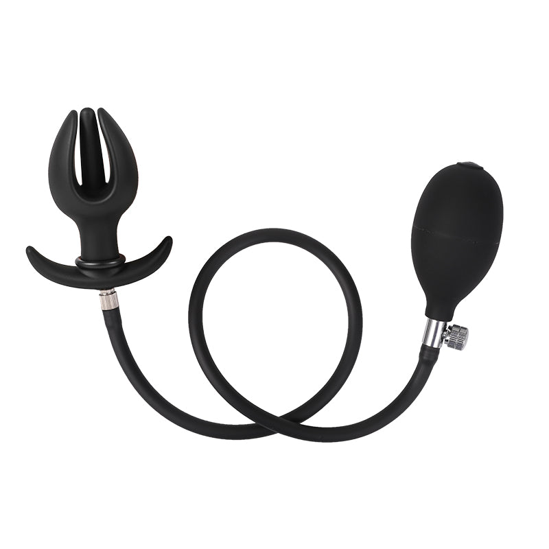 Plug Anal Gonflable Silicone Souple Bouton De Fleur