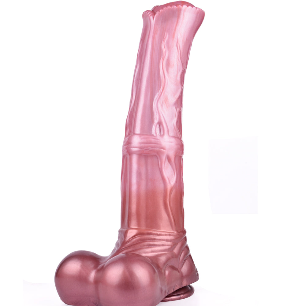 Gode XXL Cheval Fantasy Ejaculateur Rouge 25 cm