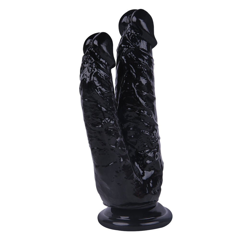 Gode pour Double Pénétration Noir Réaliste 21 cm