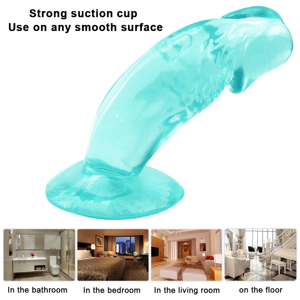11 Cm Petit Gode Jelly Vert Texturé