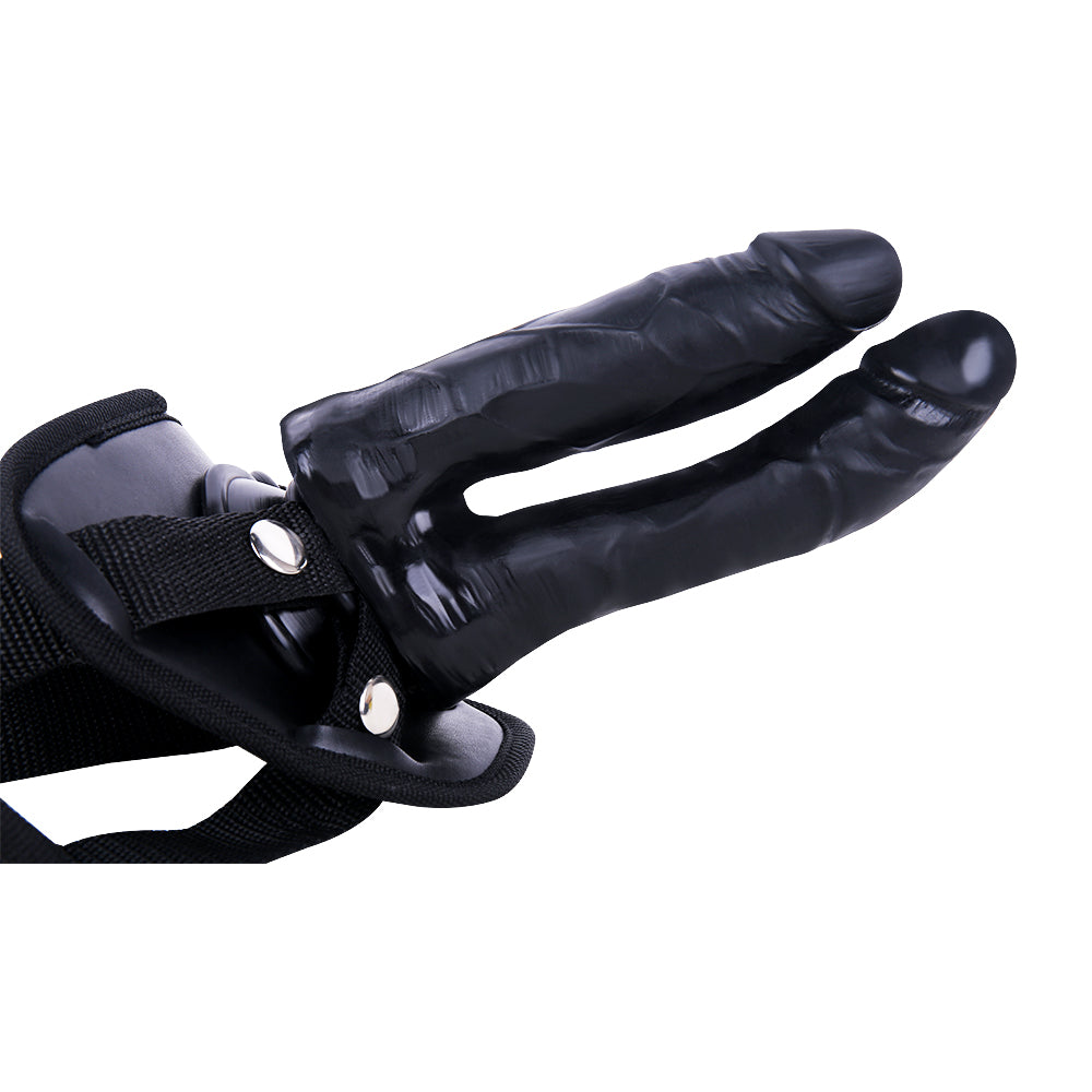 Gode Ceinture Double Penetration Noir PVC