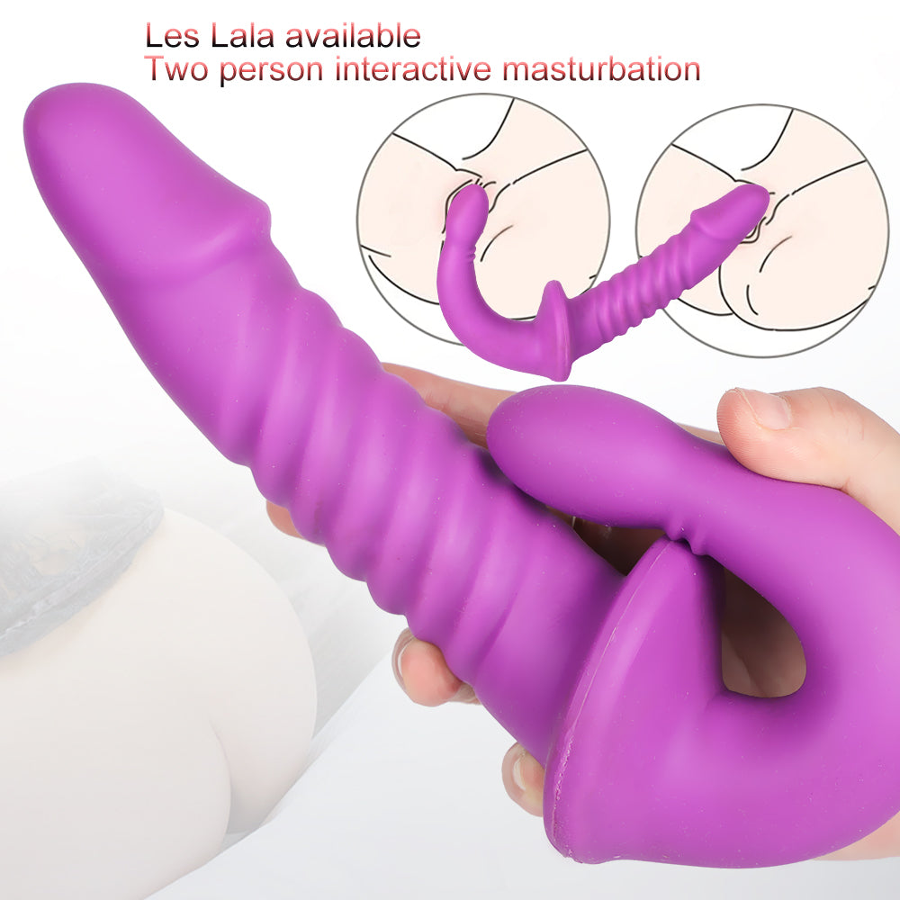Gode Ceinture pour Couple Lesbienne Double Violet