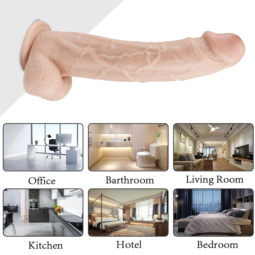 31 cm Long Réaliste Gros Gode en Plastique