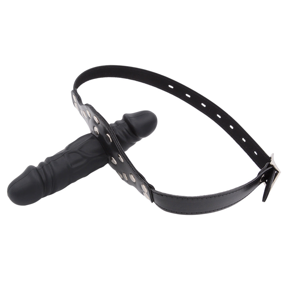 Bâillon BDSM Double Embout Avec Gode Pour Jeux Faciaux