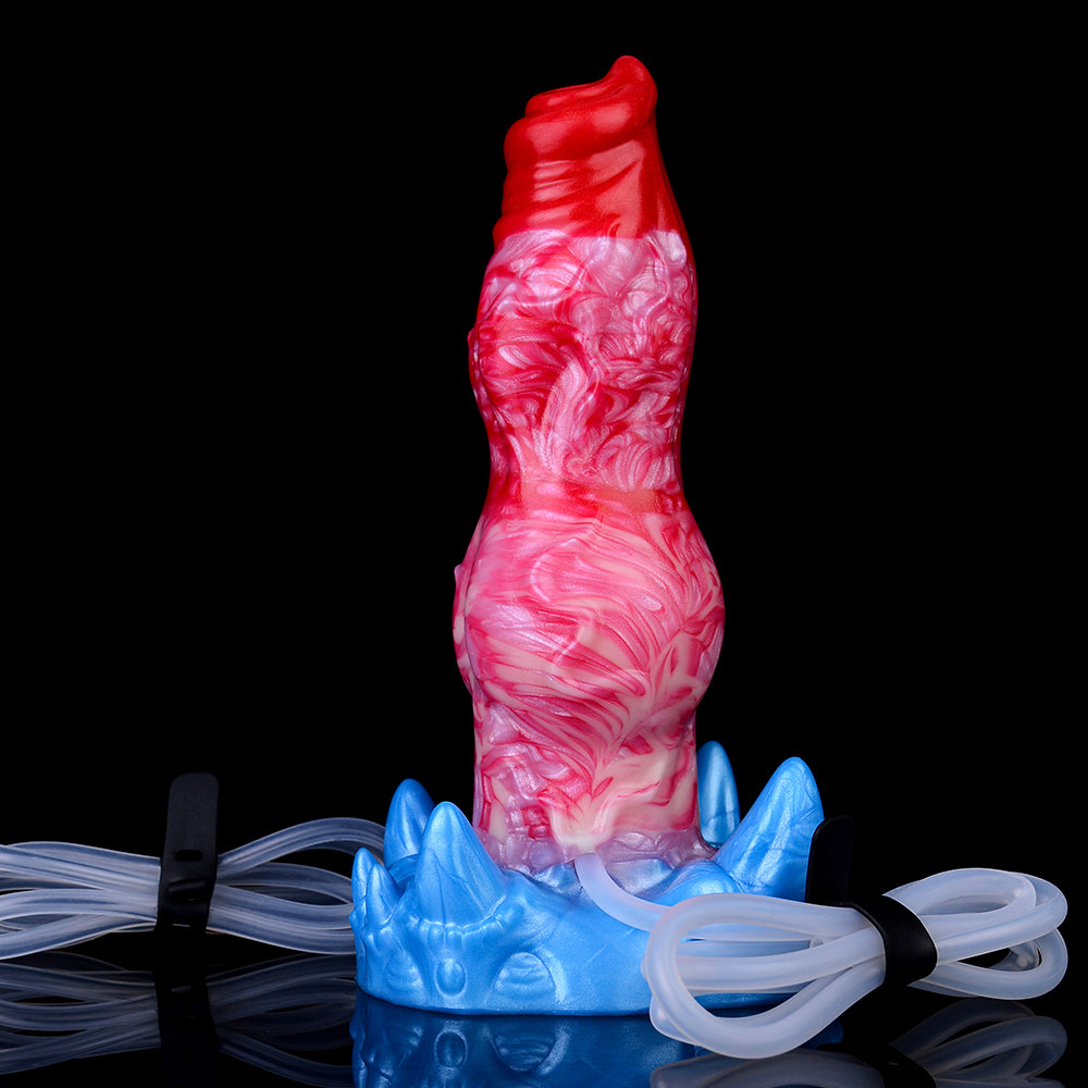 Gode Fantasy Rouge Gonflable éjaculateur 18 cm