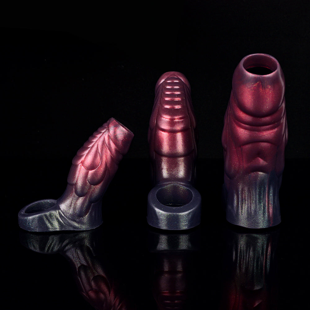 14 Cm Gaine Pénienne En Silicone Texture Écailles Monstre