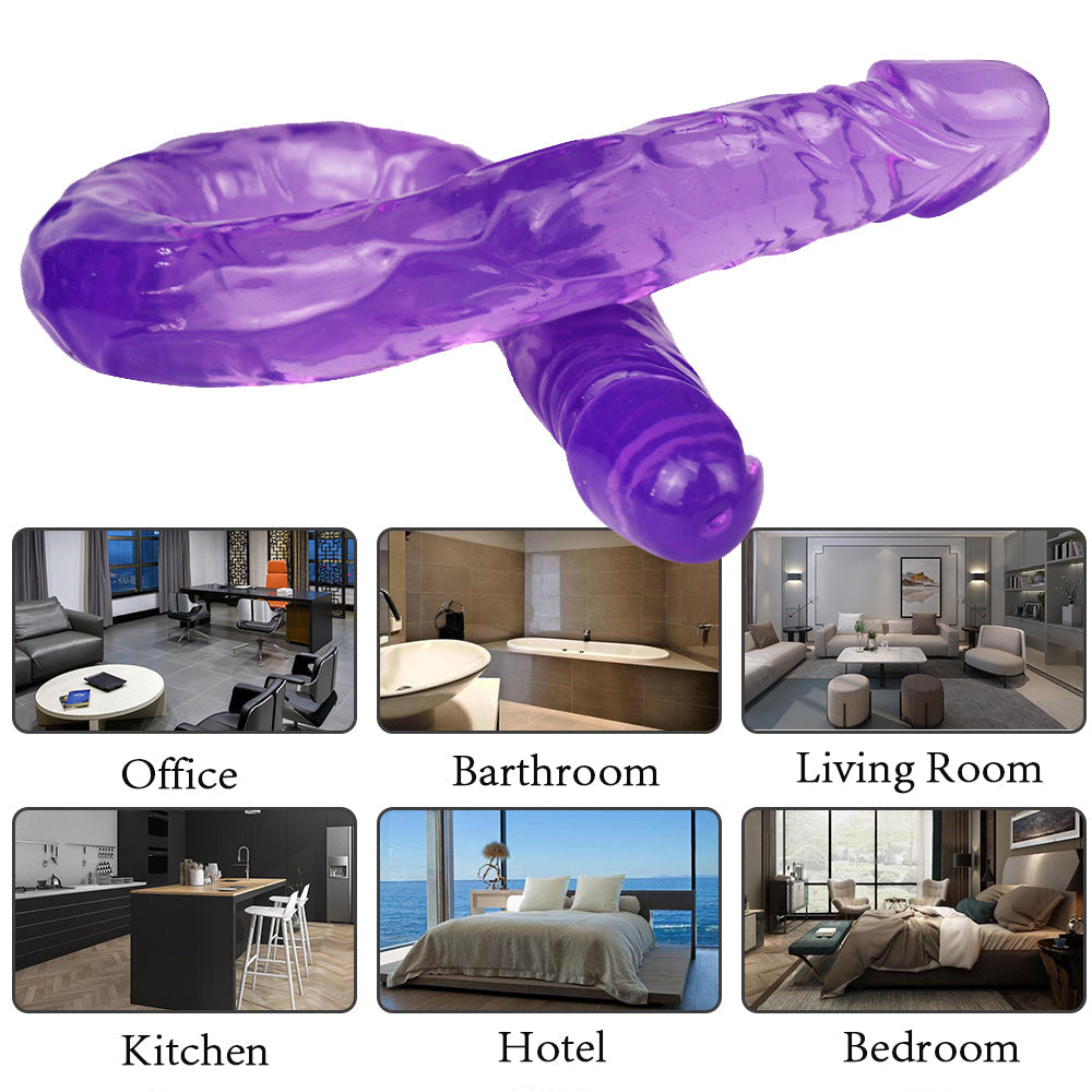 Double Gode Souple Violet XXL 55 cm