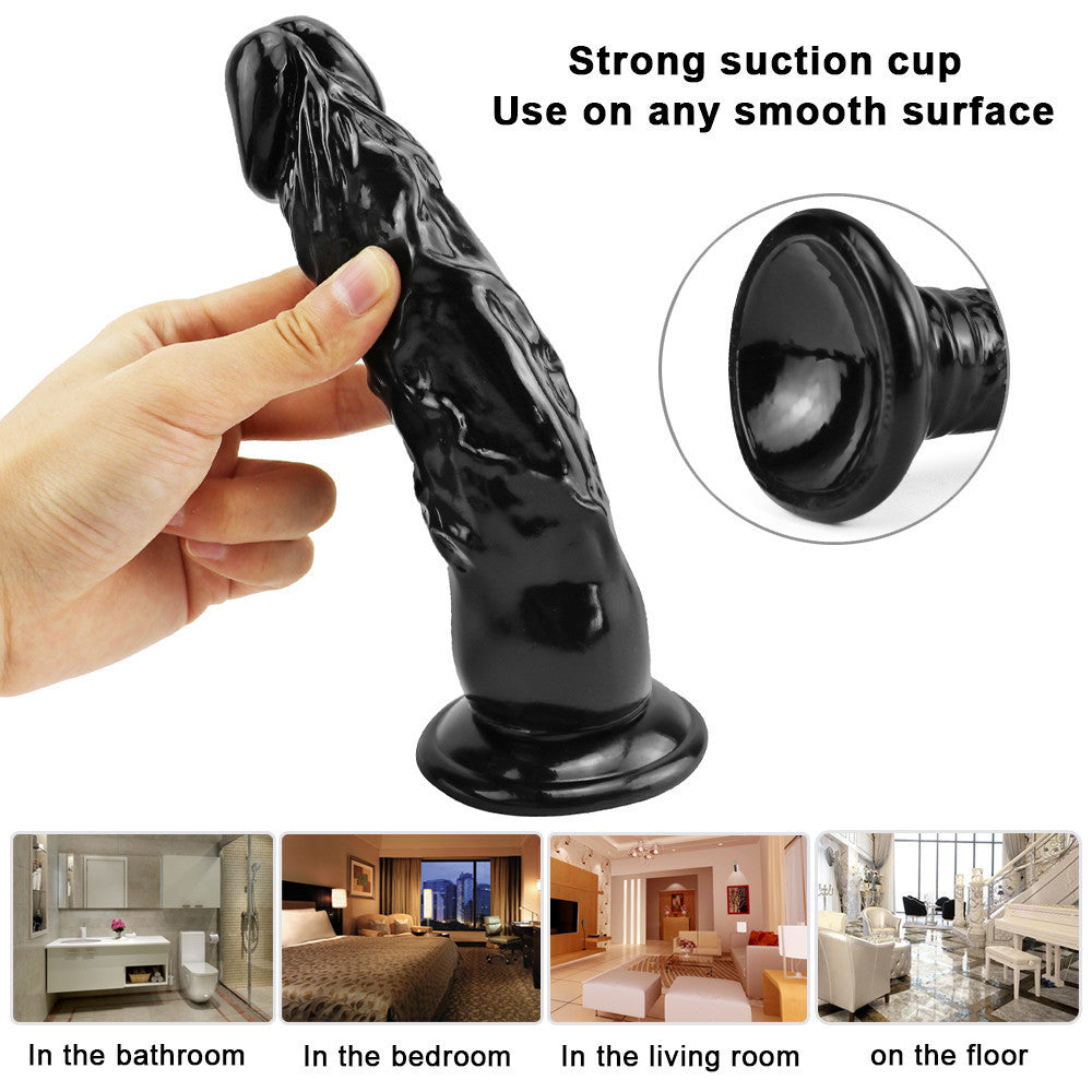 Gode Petit Noir Réaliste En Silicone 17,8 cm