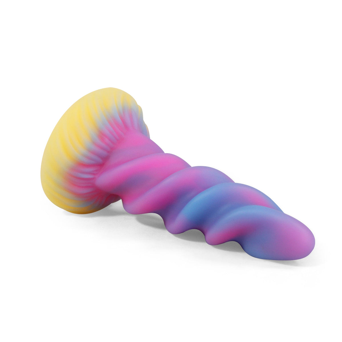 Gode Lumineux Fantasy Nervuré en Silicone 21 cm