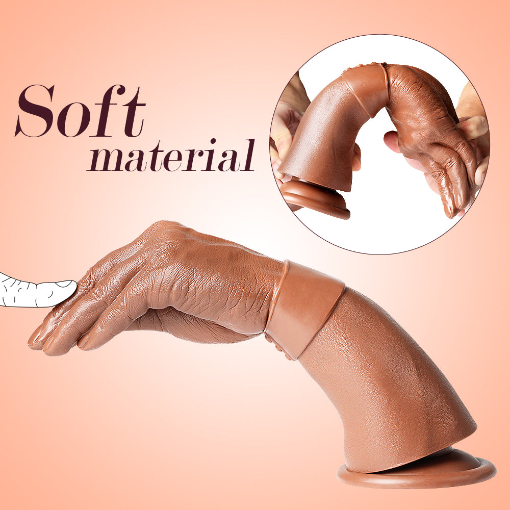 Gode Fist Réaliste Marron Main 28,5 cm