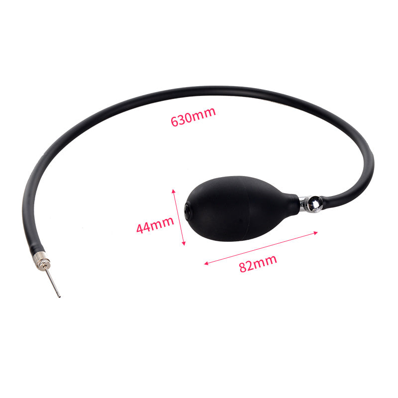 Plug Anal Gonflable Noir Double Boule avec Billes d’Acier Intégrées