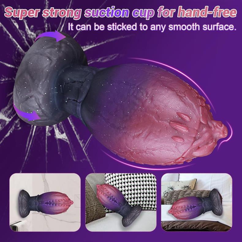 Gros Plug Anal Fantaisie œuf de Dinosaure Souple