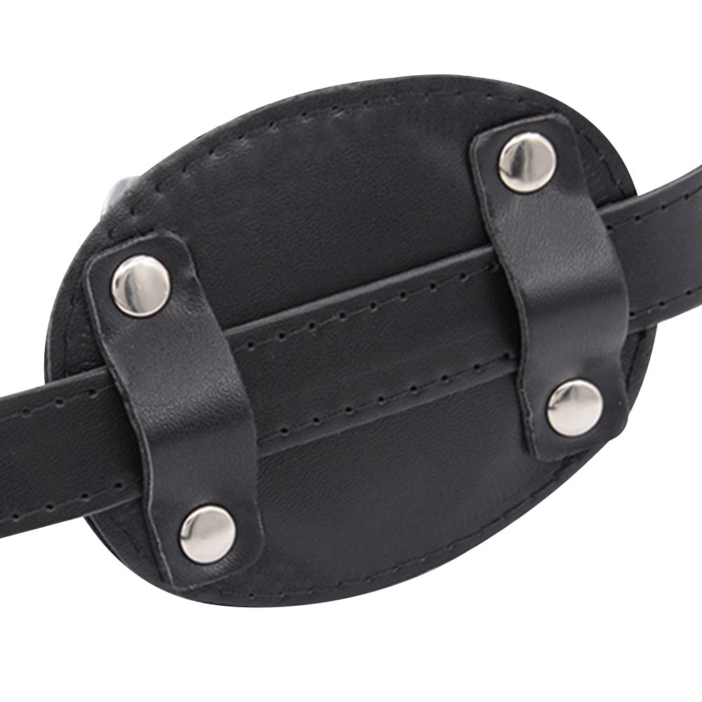 Bâillon Gode BDSM En Cuir Avec Dildo 10 Cm